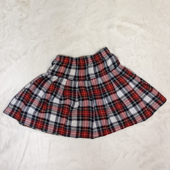 MINIWAVES Vintage USA Tartan Plaid Mini Skirt with Buckle Youth Girls' 6 - Picture 2 of 7